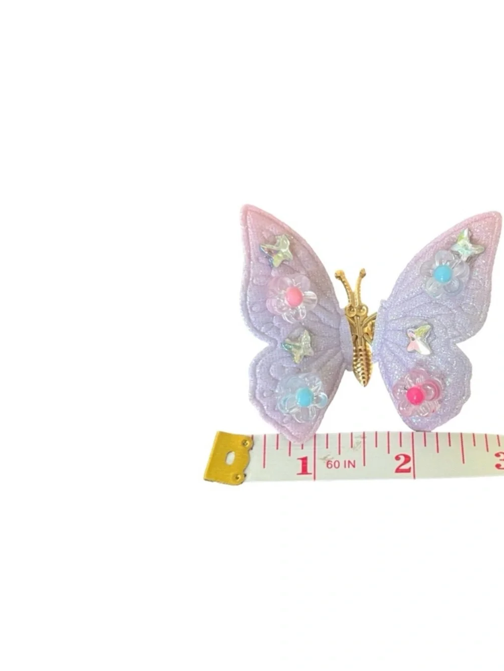 Kids Butterfly Hair Clip - Pink Pastel Sparkle